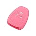SEGADEN Silicone Cover Protector Case Skin Jacket fit for CHRYSLER DODGE JEEP Remote Key Fob CV4751 Pink