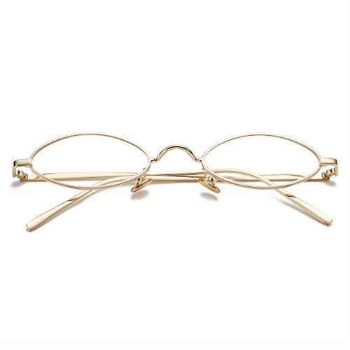 COASION Vintage Small Oval Aesthetic Sunglasses Retro for Women