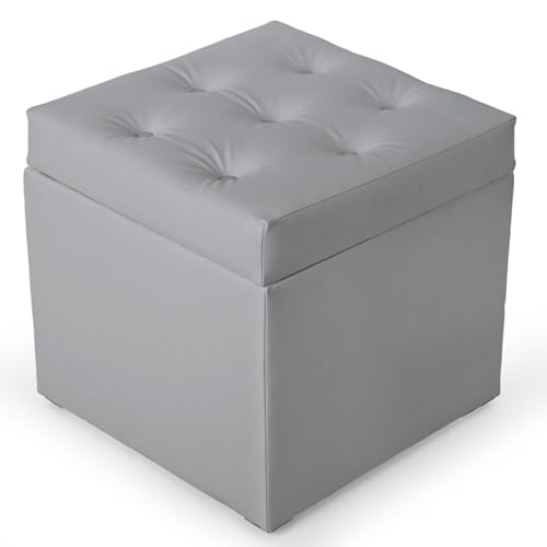 MG Design Puf con almacenaje Plata 50 x