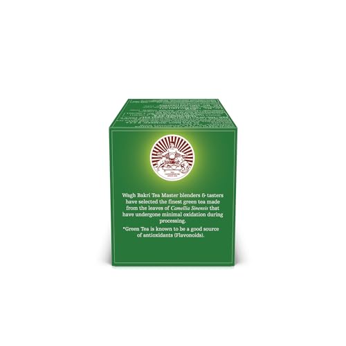 Image of Wagh Bakri Green Tea Shudh Kahwa Tea Bag, 25 Tea Bag*2.5G, 62.5 Grams (Pack of 2)