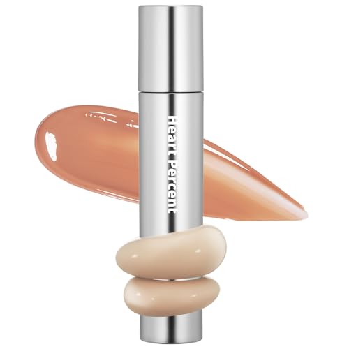 Image of Heart Percent Dote On Mood One Way Glowy Tint, Glass-like High Shine Glossy Finish w /Long-Lasting Luminous Color Lip Stain for Glowy Look, #01. Bare Nude