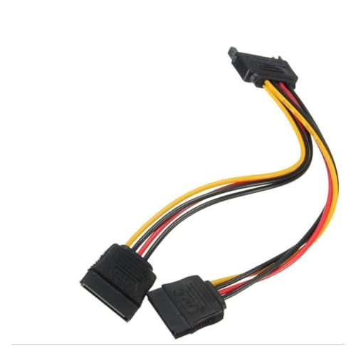 Cable divisor de energía HDD SATA 15 pines macho a 2 hembras 20 cm miniatura 3