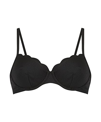 Hunkemöller Nicht vorgeformtes Bügel-Bikini-Top Scallop - Nero - 70F