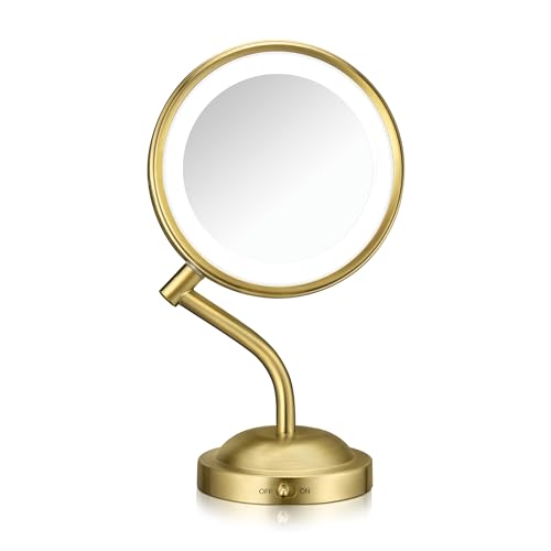 Conair Brushed Brass Mirror
