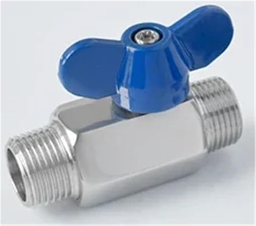 Vanne d'eau miniature 1 pouce M-M PN63 mini-robinet à bille inox - 3