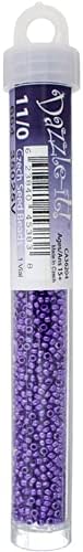 Czech Glass Seed Beads 11/0 Metallic Purple - 23Gram Vial of DIY Jewelry Making Beads Preciosa (Jablonex)