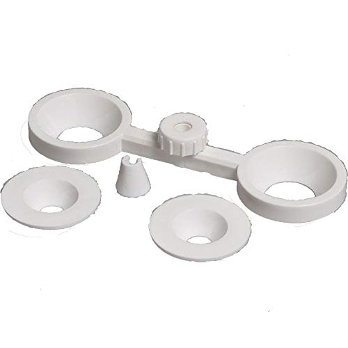 Burette Clamp, Double, Polypropylene, White, Karter Scientific (Single)