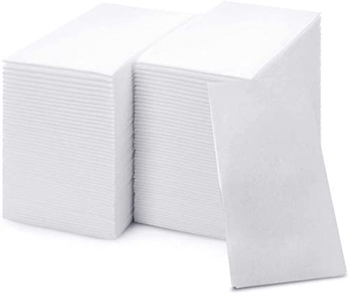 50 Disposable Bathroom Napkins - White | Disposable Guest Towels | Wedding Napkins | Paper Napkins | Linen Feel Disposable Paper Hand Towels For Guest Bathroom, Parties, Weddings, Dinners Or Events #TOP3