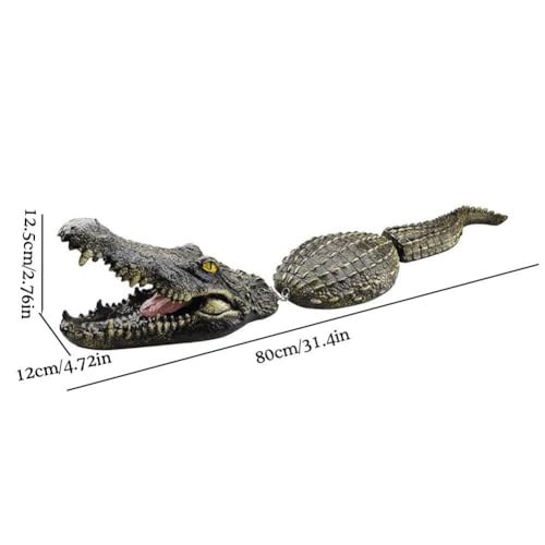 Gintbn GINTBN-E72703 31.5 Inche Floating Crocodile Decoy For Pool And Garden Decorations Crocodile-Shaped Resin Statue Artware Decorative thumb #6
