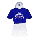 uefa euro 2024 mini kit/mini maglia 17 x 14 cm, con ventosa, articolo per fan di calcio, campionato europeo, prodotto con licenza ufficiale, articolo regalo (france design)