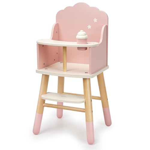 Pithfor Wooden Doll High Chair