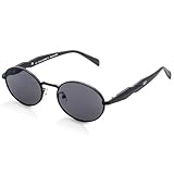 KISS BLISS Gafas de Sol Hombre Mujer – Montura Metálica con Detalles Plásticos – Estilo Elegante para Looks Informales o de Oficina – Lentes con Protección UV (NEGRO)