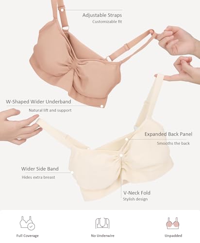 Image of FeelinGirl Bralettes for Women with Support Comfortable Bras No Underwire Seamless Everyday Bras