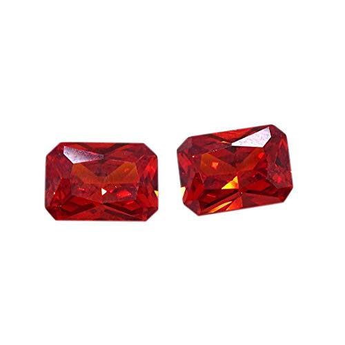 Rubis taillés émeraude 12,25 carats lot de 2 pierres rouges pour la création de bagues