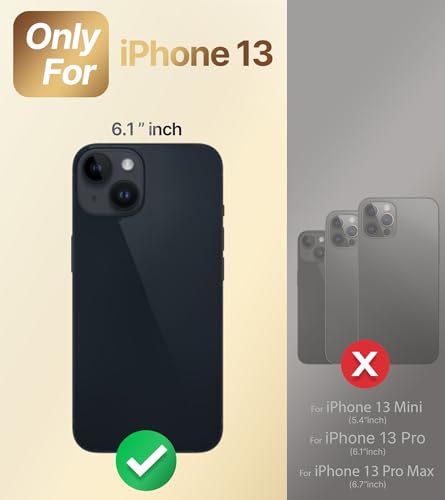 Image of XYZ for iPhone 13 Back Cover Case with Stand, Phone Case with Double Ring Kickstand, for Girls Women, Luxury Cute Bling Protective Phone Cover Case for iPhone 13, Blue