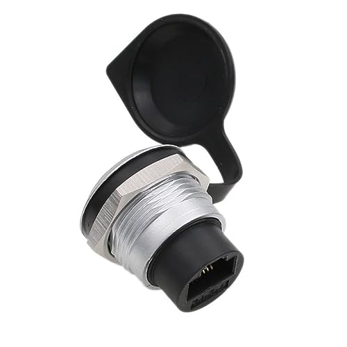 HangTon 2pack RJ45 Cat6 Panel Socket Coupler Ethernet Network Waterproof Circular Bulkhead Pass-Through Connector - Image 2