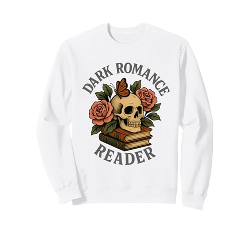 Dark Romance Reader Amante dei Libri gotici Floreali Vintage Felpa