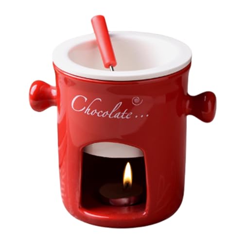 Crisol de cerámica – Calentador de cera portátil, derretidor de cerámica | Taza de fondue de chocolate, crisol de fusión multifuncional, fabricación de velas, cera para derretir chocolate, olla
