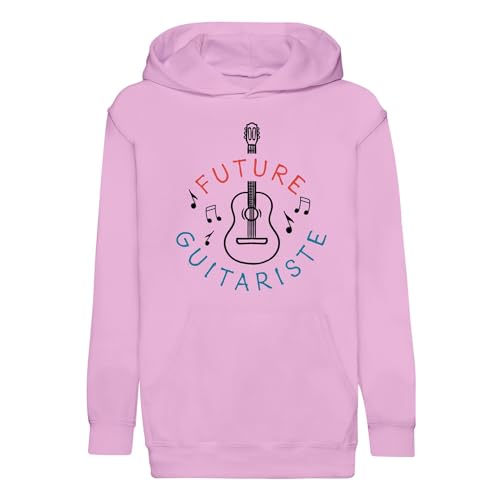 Sweat à capuche enfant future guitariste de qualité premium