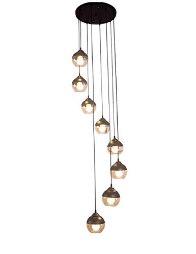 DEZ Chandelier Modern Apartment Stairs Chandeliers LED Home Lighting Ceiling Light Fixture Living