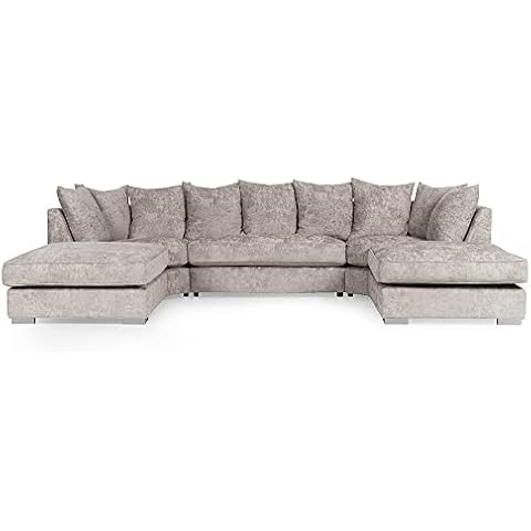 Bishop U-Shape Sofa/Sofa Bed In Chenille Fabric (Truffle) - XMAS SALE Cover