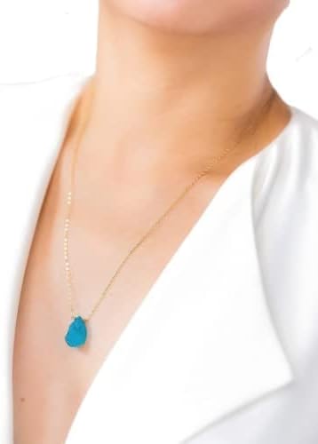 HotMixCold Druzy Necklace, Gold Drusy Necklace, Layering Necklace, Silver Statement Necklace, Long Boho Necklace Jewelry, Long Necklace with Pendant - Image 4