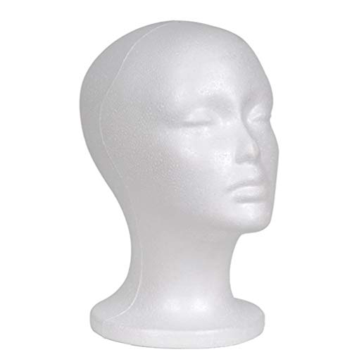 FRCOLOR 2Pcs Isopor Espuma de Suporte Da Cabeça Do Manequim Feminino Cabeça de Manequim Modelo de Ex