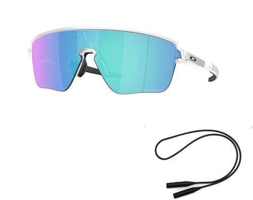 Oakley OO9415 Sunglasses Bundle: OO 9415 CORRIDOR SQ 941505 Matte Clear/Prizm Sapphire Policarbonate Standard and Universal Anti-slip Silicone Leash2