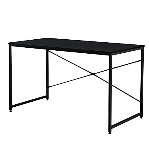 [en.casa] Schreibtisch 120x60x72cm Eiche-Optik Bürotisch Computertisch Arbeitstisch PC Tisch (Nachtschwarz)