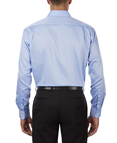 Tommy Hilfiger 24N0375 Men'S Dress Shirt Regular Fit Non Iron Solid, Blue, 17.5 Inch Neck 36 Inch-37 Inch Sleeve thumb #2