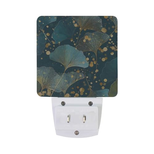 Luz Nocturna Sensor Ginkgo Hojas y Puntos Dorados miniatura 6