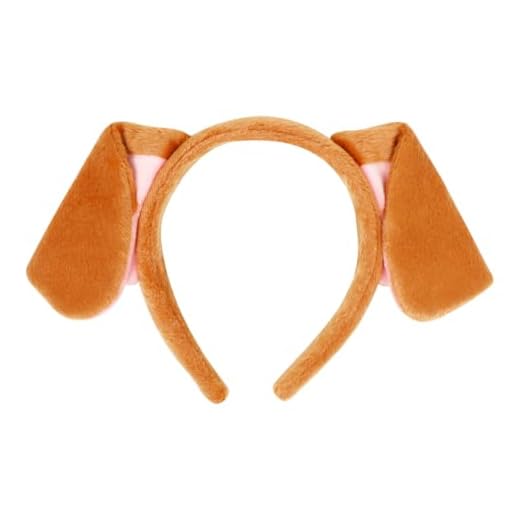 Brown Dog Ears Headband Women Cartoon Hair Hoop Plush Animal Ear Hair Bands Hair Accessories for Girls Easter Halloween Christmas Cosplay Party Favors Supplies
