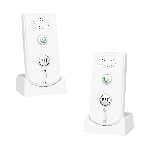 Pumwoy 2-Wege-Sprach-Gegensprechanlage 1000M, Intelligente Sprach-Gegensprechanlage 2 Way Voice Intercom, Drahtlose Gegensprechanlage, Gegensprechanlagen für Büro, Zuhause (Weiß) (Weiß)