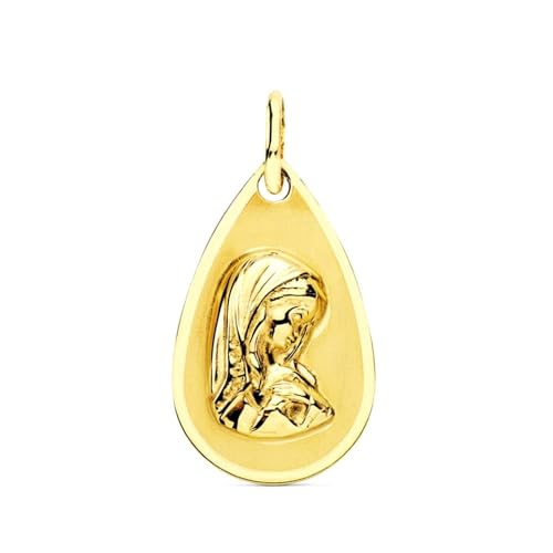 Medalla Virgen Niña en Oro 9k de 19mm con Grabado Gratis