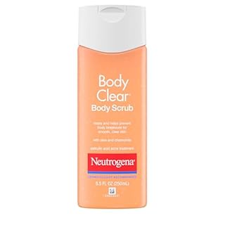 Neutrogena Body Clear Acne Body Wash and Exfoliating Body Scrub, 2% Salicylic Acid Cleanser, Chest, Shoulder & Back Acne Treatment, Non-Comedogenic, Oil-Free Shower Gel, 8.5 fl oz