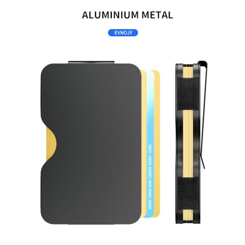 Slim Ultra Thin RFID Blocking Wallet Front Pocket RFID Blocking Metal Wallets for Men with Money Clip Theft Protection Crush Resistant Wallet Slim Men Wallets RFID Men Blocking Women (Black)4