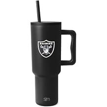 Simple Modern Officially Licensed NFL 40oz Tumbler with Handle and Straw Lid | Football Thermos Gifts for Men, Women, Christmas | Trek Collection | Las Vegas Raiders