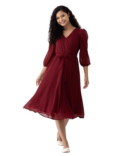 Image of AASK Women Fancy Plain & Solid Designer Dress for Women