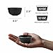 TP 10 Ounce Bowl Set of 6, 4.5” Melamine Bowls for Appetizer Snacks Ice Cream Dipping Sauce Side Dish, Unbreakbale and lightweight, Black