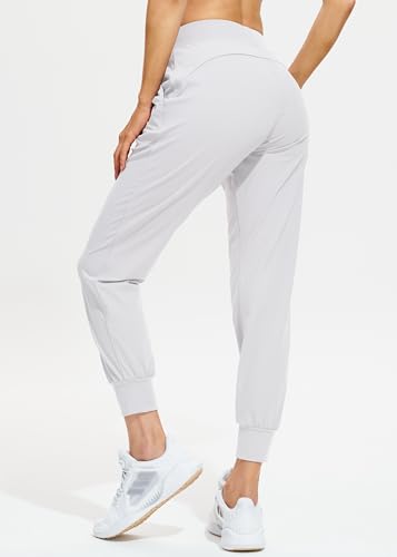 Image of Libin Women's Joggers Pants Athletic Casual Sweatpants Petite /Regular /Tall | Running, Workout, Gym, Yoga, Lounge, Travel, Golf Clothes with Pockets, 4 way stretch, Tapered, Dance Trousers