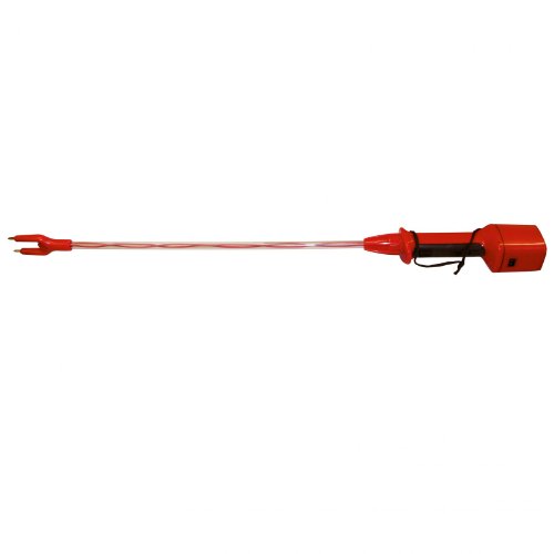 Kerbl AniShock Pro 2500 con batería, espantapájaros, Dispositivo eléctrico para ahuyentar Animales, plástico, Rojo, 98 x 9 x 7 cm, con Apagado automático (1 Segundo), Mango de policarbonato de 71 cm