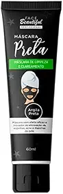 Máscara Facial de Argila Preta 60 ml, Face Beautiful