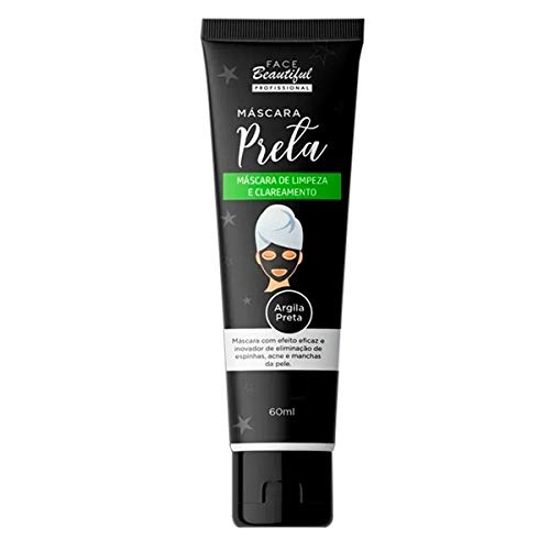 Máscara Facial de Argila Preta Face Beautiful - 60ml
