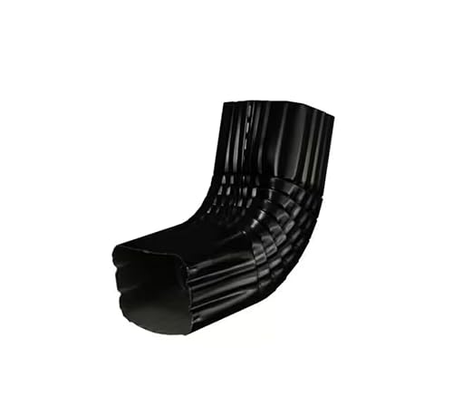 1pc 2 in. x 3 in. Black Aluminum Downspout A-Elbow - Roofing Gutter Downspout Elbows