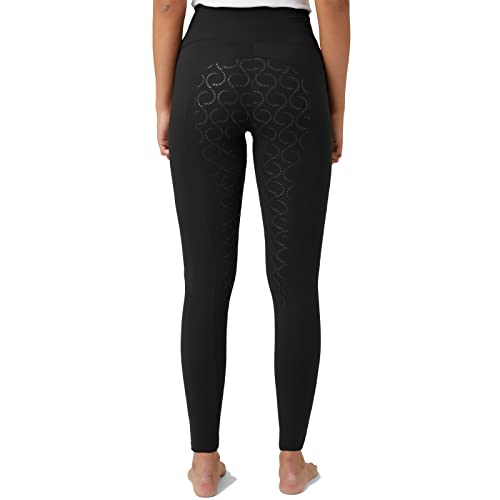 Miniatura 3 de Horze Pantalones De Montar De Compresión Para Mujer Con Asiento Completo Gillian, Negro, 38