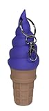 KeyChain Ice Cream Cone Lip Balm - Lipstick Keychain – Cute Holder with Twist-Off Lid | Travel Lip Balm Keyring | Multiple Colors (Purple)