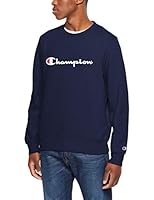 Champion Men's Champion Men's Script Crew Pullover Sweat, Navy, Small