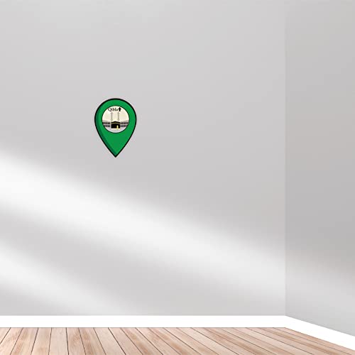woopme ® Qibla Arrow Direction Sticker for Wall Floor Prayer Room Home House Decoration Vinyl Printed Stickers L x H 18 x 25 Cms