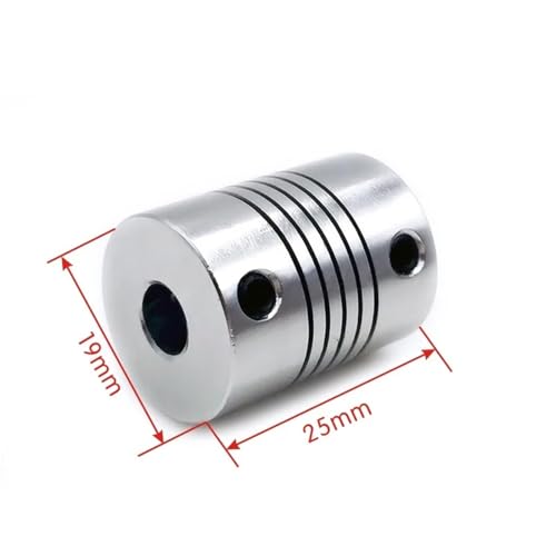 Accouplement d'arbre flexible D19 L25 en aluminium usiné pour encodeur CNC - 2