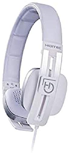 Hiditec | Wave bedrade hoofdtelefoon | Witte helmen voor PS4, pc, Xbox, smartphone | met versterkte kabel en microfoon | Surround Sound | Spaans product | Witte hoofdtelefoon met hoofdband